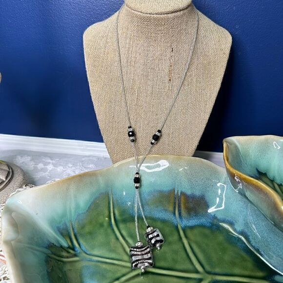 Handcrafted Lampwork Bead Necklace Lariat Style - Picture 2 of 4